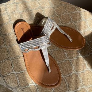 Sequined sandals